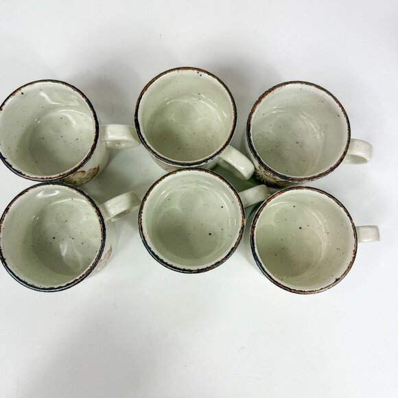 Midwinter Stonehenge Seascape Coffee Mugs Tea Cups Set Of 6 Speckled  England - Picture 3 of 8